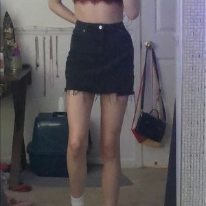 Top shop denim skirt